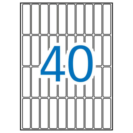 Apli Etiquetas A5 Blancas 13.0 x 50.0mm 15 Hojas