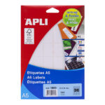Apli Etiquetas A5 Blancas 22.0 x 32.0mm 15 Hojas - immagine 2