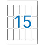 Apli Etiquetas A5 Blancas 26.0 x 54.0mm 15 Hojas