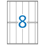 Apli Etiquetas A5 Blancas 31.0 x 100.0mm 15 Hojas
