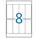 Apli Etiquetas A5 Blancas 36.0 x 82.0mm 15 Hojas