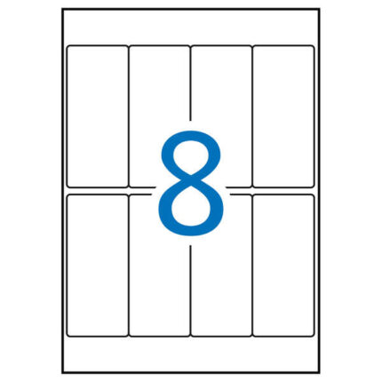 Apli Etiquetas A5 Blancas 36.0 x 82.0mm 15 Hojas