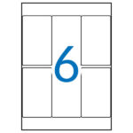 Apli Etiquetas A5 Blancas 49.0 x 82.0mm 15 Hojas