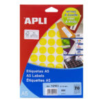 Apli Etiquetas A5 Amarillas Ø 19.0mm 8 Hojas - immagine 2