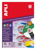 Apli Etiquetas CD/DVD Permanentes Tamaño Clasico Dorso Opaco 25 Hojas I/L/C - immagine 2