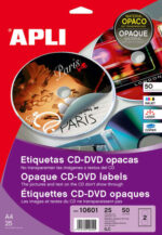 Apli Etiquetas CD/DVD Permanentes Tamaño Mega Dorso Opaco 25 Hojas I/L/C - immagine 2