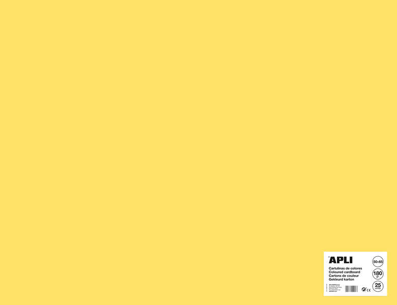 Apli Cartulina Amarillo Claro 50 x 65cm 170g 25 Hojas Apli Cartulina Amarillo Claro 50 x 65cm 170g 25 Hojas