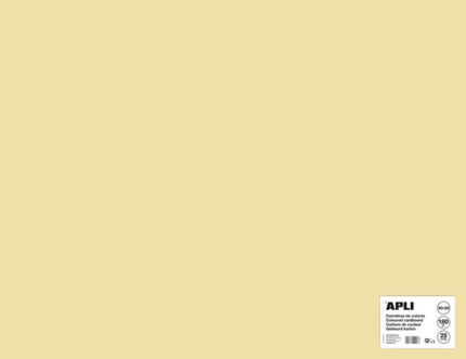 Apli Cartulina Crema 50 x 65cm 170g 25 Hojas