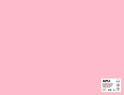 Apli Cartulina Rosa 50 x 65cm 170g 25 Hojas