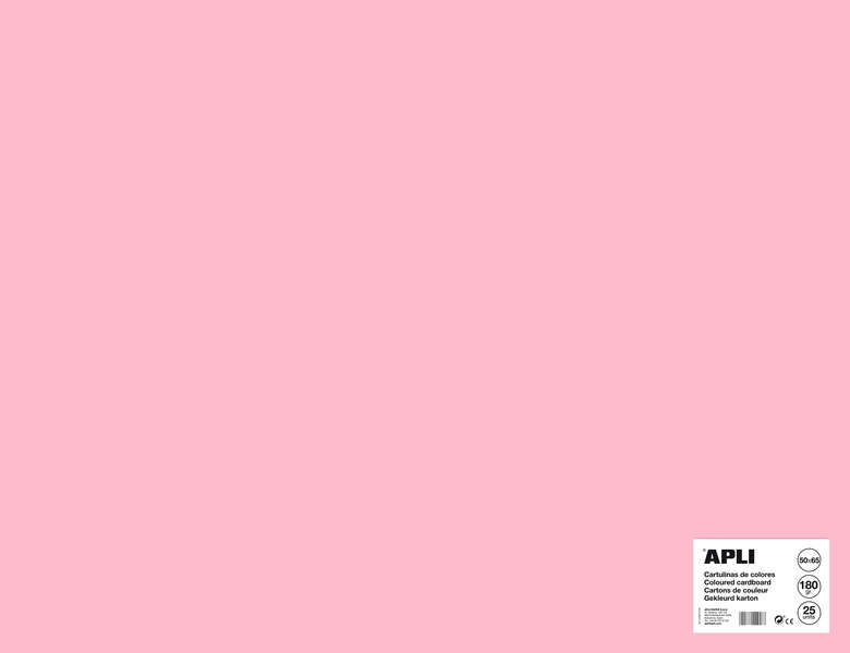 Apli Cartulina Rosa 50 x 65cm 170g 25 Hojas Apli Cartulina Rosa 50 x 65cm 170g 25 Hojas