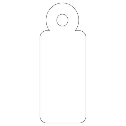 Apli Pack de 200 Etiquetas Colgantes con Hilo 13x34mm - Cartulina de 200 g/m² - Agujero Preperforado - Color Blanco