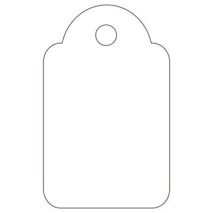 Apli Pack de 1.000 Etiquetas Colgantes 18x29mm - Agujero Preperforado e Hilo de Poliester Ajustable - Color Blanco