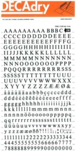 Apli Letras y Numeros Transferibles Super 6mm - 390 Caracteres - Negros Intensos
