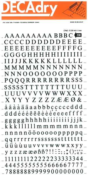 Apli Letras y Numeros Transferibles Super 6mm - 390 Caracteres - Negros Intensos Apli Letras y Numeros Transferibles Super 6mm - 390 Caracteres - Negros Intensos