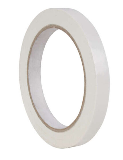 Apli Cinta Adhesiva Blanca 12mm x 66m - Resistente al Desgarro - Facil de Cortar - Adhesivo de Alta Calidad Blanco