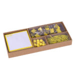 20 Pinzas Abatibles de 19mm y Notas Adhesivas de 100 Hojas en Amarillo Fluor - Diseño Moderno y Llamativo - Producto Reposicionable para Expositor 17684