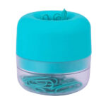 Apli Nordik Collection Expositor de Clips - Ø72x72mm - 8 Dispensadores en 4 Colores Pastel - Tapa Magnetica "Soft Touch" y Textura Silicona - Incluye 50 Clips de 28mm - immagine 4