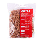 Apli Gomas Elasticas Ø 140 x2mm - Bolsa con Zip y Eurohole - 100g de Contenido - 70% de Caucho Natural - Gran Elasticidad y Excelente Resistencia - immagine 2