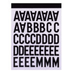 Apli Letras Adhesivas de Palo Mayusculas - Altura 30mm - Color Negro - Pack de 4 Hojas con 153 Letras - immagine 3