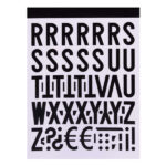 Apli Letras Adhesivas de Palo Mayusculas - Altura 30mm - Color Negro - Pack de 4 Hojas con 153 Letras - immagine 5