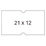Apli Etiquetas Blancas para Maquinas Etiquetadoras de Precios de 1 Linea - Tamaño 21x12mm - Pack de 6 Rollos con 1000 Etiquetas Cada Uno - Adhesivo Permanente con Cantos Rectos - Compatibles con Etiquetadoras Apli Modelo 101418 y 101948