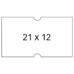 Apli Pack de 6000 Etiquetas Blancas para Maquinas Etiquetadoras de Precios de 1 Linea - Tamaño 21 x 12mm - 6 Rollos con 1000 Etiquetas Cada Uno - Adhesivo Removible y Cantos Rectos - Alta Calidad y Compatibles con Modelos 101418 y 101948