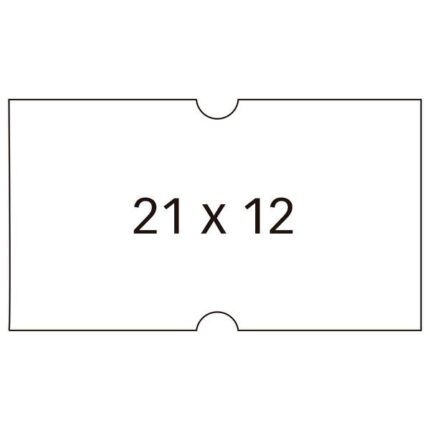 Apli Pack de 6000 Etiquetas Blancas para Maquinas Etiquetadoras de Precios de 1 Linea - Tamaño 21 x 12mm - 6 Rollos con 1000 Etiquetas Cada Uno - Adhesivo Removible y Cantos Rectos - Alta Calidad y Compatibles con Modelos 101418 y 101948