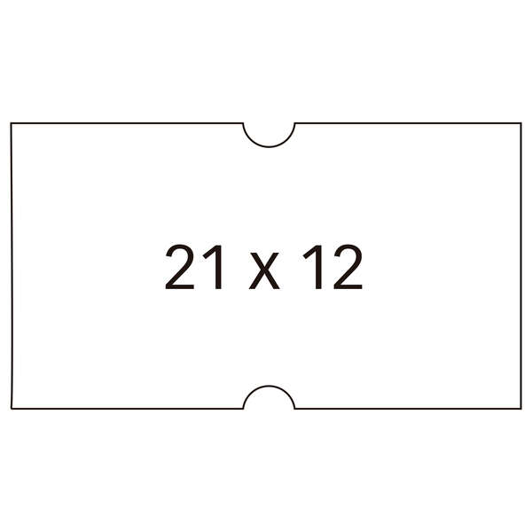 Apli Pack de 6000 Etiquetas Blancas para Maquinas Etiquetadoras de Precios de 1 Linea - Tamaño 21 x 12mm - 6 Rollos con 1000 Etiquetas Cada Uno - Adhesivo Removible y Cantos Rectos - Alta Calidad y Compatibles con Modelos 101418 y 101948