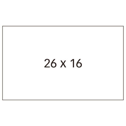 Apli Pack de 6 Rollos de 1000 Etiquetas Blancas para Maquinas Etiquetadoras de Precios de 2 Lineas - Tamaño 26 x 16mm - Adhesivo Permanente - Cantos Rectos - Compatible con Modelos de Apli 101419 y 102365