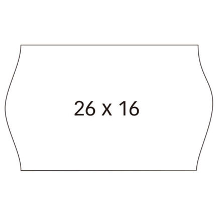 Apli Pack con 6 Rollos de 1.000 Etiquetas Blancas para Maquinas Etiquetadoras de Precios de 2 Lineas - Tamaño 26x16mm - Adhesivo Permanente - Compatibles con Modelos 101419 y 102365