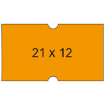 Apli Pack de 6 Rollos Etiquetas Naranjas 21x12mm para Maquinas de Precios de 1 Linea - 1000 Etiquetas/Rollo - Adhesivo Removible y Cantos Rectos - Alta Calidad para Marcaje Claro y Preciso - Compatibles con Etiquetadoras Apli Modelo 101418 y 101948