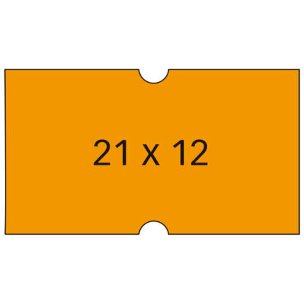 Apli Pack de 6 Rollos Etiquetas Naranjas 21x12mm para Maquinas de Precios de 1 Linea - 1000 Etiquetas/Rollo - Adhesivo Removible y Cantos Rectos - Alta Calidad para Marcaje Claro y Preciso - Compatibles con Etiquetadoras Apli Modelo 101418 y 101948
