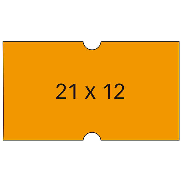 Apli Pack de 6 Rollos Etiquetas Naranjas 21x12mm para Maquinas de Precios de 1 Linea - 1000 Etiquetas/Rollo - Adhesivo Removible y Cantos Rectos - Alta Calidad para Marcaje Claro y Preciso - Compatibles con Etiquetadoras Apli Modelo 101418 y 101948