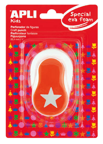 Apli Perforadora Estrella - Figura de 25.4mm - Perfora Papel