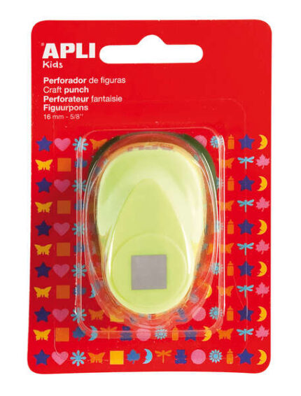 Apli Perforadora Cuadrada de Papel - Figura de 16mm - Alta Calidad para Papel