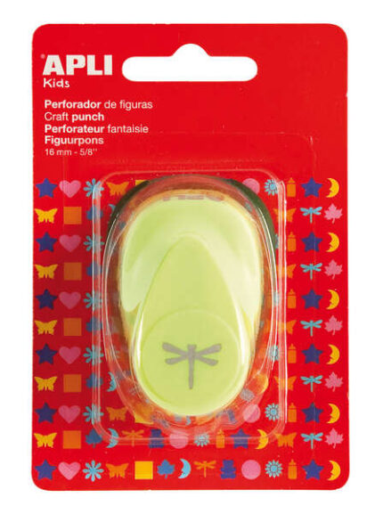 Apli Perforadora de Papel en Forma de Libelula - Tamaño de Figura 16mm - Alta Calidad para Papel