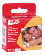 Apli Dispensador Doble Cara 12x10 - Facil Extraccion - Resistente y Duradero - Adhesion Instantanea - para Reparaciones y Trabajos Manuales - Color Transparente