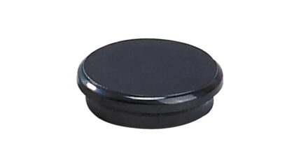 Dahle 95524 Pack de 10 Imanes para Pizarra Blanca - Diametro de 24mm - Color Negro