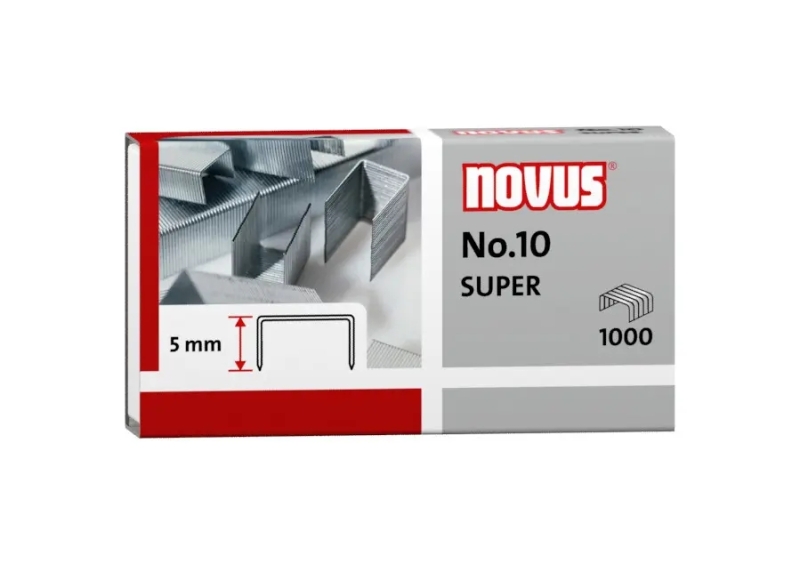 Novus Nº 10 Super Caja de 1000 Grapas Nº 10 Galvanizadas