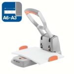 Rapid HDC150 Taladro Perforador para Gruesos - Hasta 150 Hojas - 2 Orificios - Punzones 6mm - Color Plata/Naranja - immagine 3