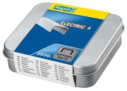 Rapid Optima HD70 Caja de 2500 Grapas HD70 - Hasta 70 Hojas - Acero de Alta Calidad