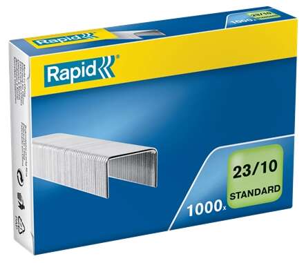 Rapid Caja de 1000 Grapas 23/10 - De 40 a 70 Hojas - Alambre Galvanizado - Patilla de 10mm