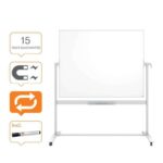 Nobo Pizarra Blanca Movil Nano Clean Classic - 1500x1200mm - Diseño Puntero - Blanco - immagine 3