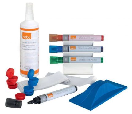 Nobo Pack de Accesorios para Pizarra Blanca - Incluye 4 Rotuladores