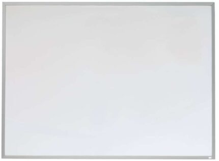 Nobo Pizarra Blanca Magnetica Pequeña con Marco de Aluminio 585x430mm - Borrado en Seco - Almohadillas Adhesivas - Ideal para Oficinas y Espacios Familiares - Incluye Rotuladores