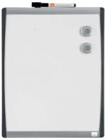 Nobo Pizarra Blanca Magnetica Pequeña con Marco Arqueado 280x335 - Almohadillas Adhesivas e Imanes - immagine 2