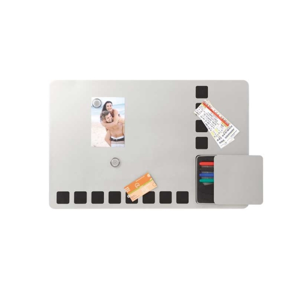 Nobo Pizarra Combinada Magnetica con Cuadriculas de Espuma para Fijar Notas 610x390mm - Incluye 4 Rotuladores