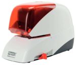 Rapid Grapadora Electrica Supreme R5050E - 50 Hojas - Carga de Cartucho - Duradera - Plata/Naranja