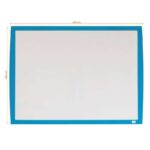 Nobo Pizarra Blanca Magnetica 585x430mm - Incluye Mini Rotulador de Pizarra, Imanes Estampados y Borrador - Color Azul - immagine 3