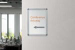Nobo Marco Publicitario Tamaño A3 con Proteccion de PVC Antirreflectante y Resistente a la Intemperie - Marco de Aluminio Elegante - Color Plata - immagine 5